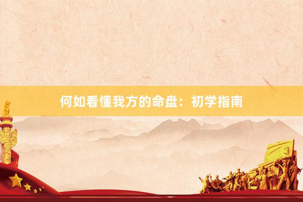 何如看懂我方的命盘：初学指南